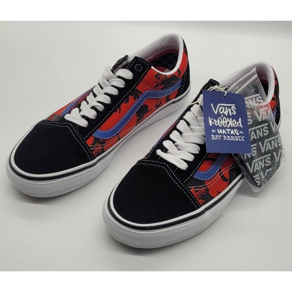 VANS x Krooked by Natas Kaupas for Ray Barbee Old Skool Skate Sneakers - Picture 3 of 10